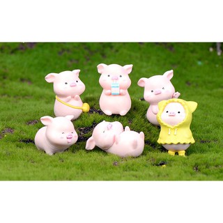 Bộ 6 mô hình heo con cực dễ thương