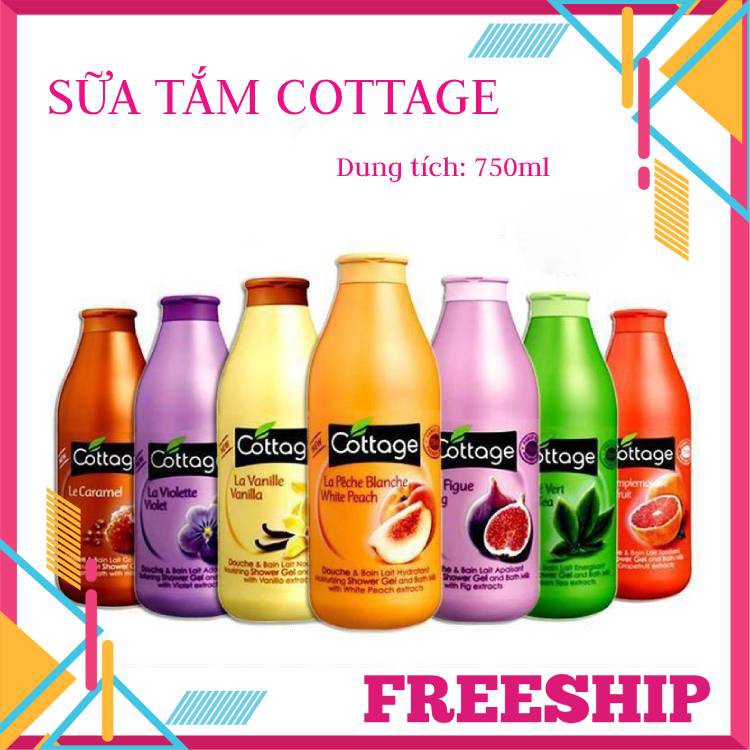 Sữa tắm Cottage 750ml hàng chuẩn Nhập khẩu Pháp