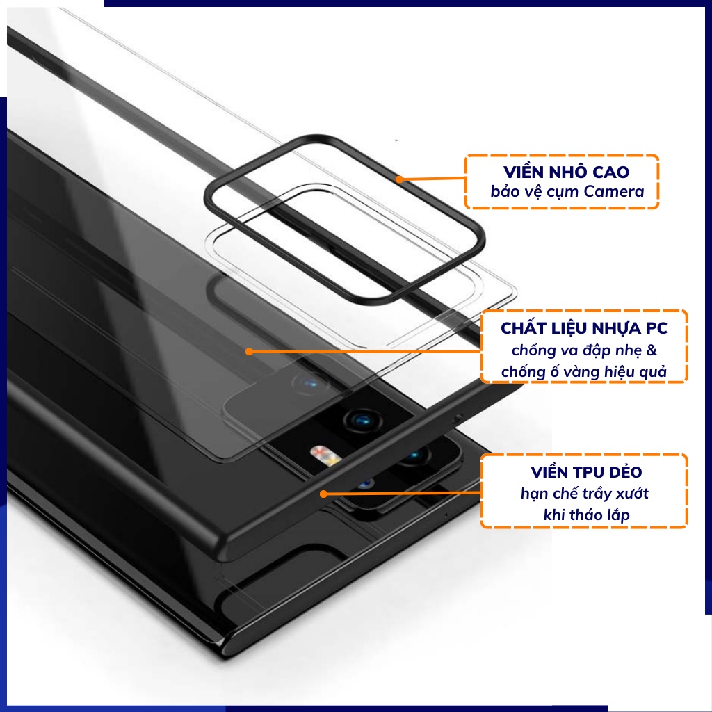 Ốp lưng note 20 ultra trong suốt không ố vàng bảo vệ camera CLEAR COLOR VER 1 phụ kiện huỳnh tân store