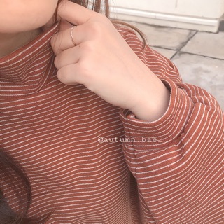 Áo nỉ kẻ cổ 3p tay bồng