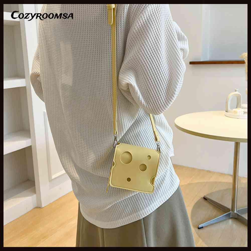 Túi Đeo Chéo Mini Hình Phô Mai Thời Trang Cho Nữ