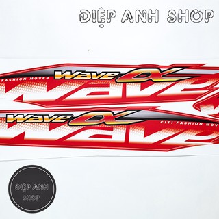 Tem xe Wave Alpha 100  Màu Đỏ  ( VIDEO THỰC TẾ ) - Tem Wave chế