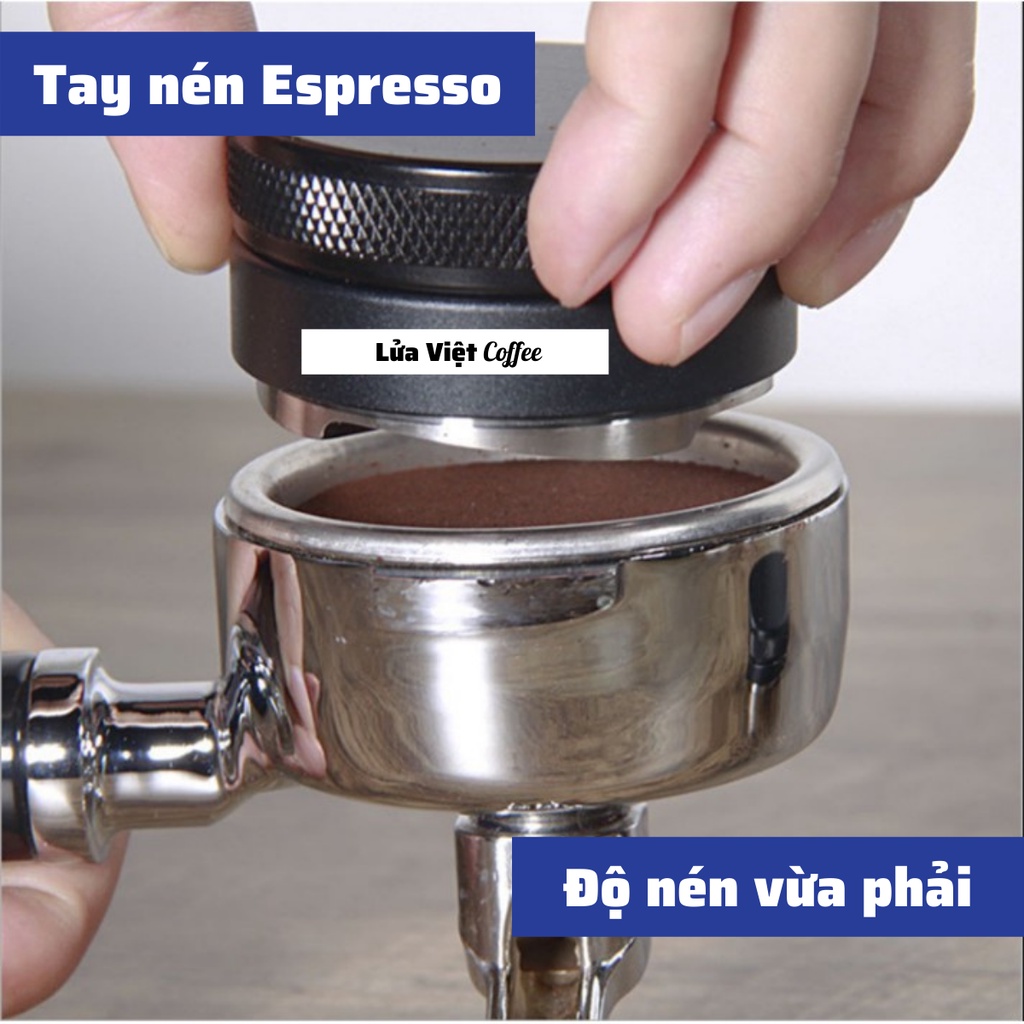 OCD gạt cà phê Mặt Chia 3 tamper Nén cà phê Espresso Cao Cấp Inox 304 phù hợp tay nén cafe pha máy đường kính 51-53-58mm