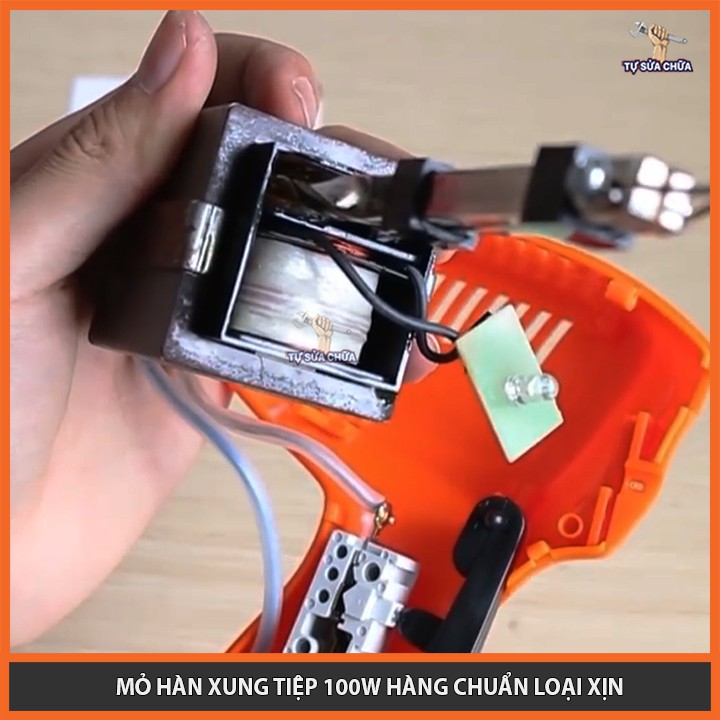 Mỏ hàn xung Tiệp 100W hàng chuẩn loại xịn, gia nhiệt cực nhanh, tặng kèm 5 mũi hàn hợp kim siêu bền