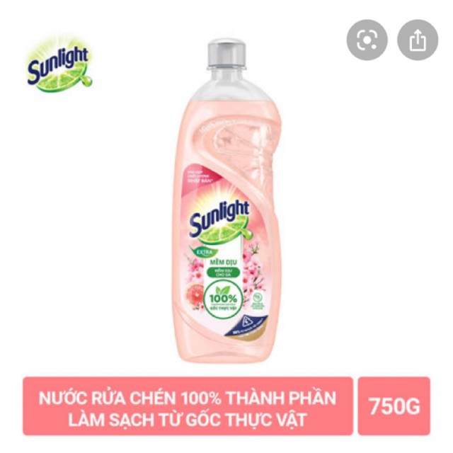 Nước Rửa Chén Sunlight Mềm Dịu (750ml) - [Mềm Dịu Cho Da]