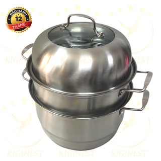 Bộ nồi inox 3 tầng hấp, chưng yến