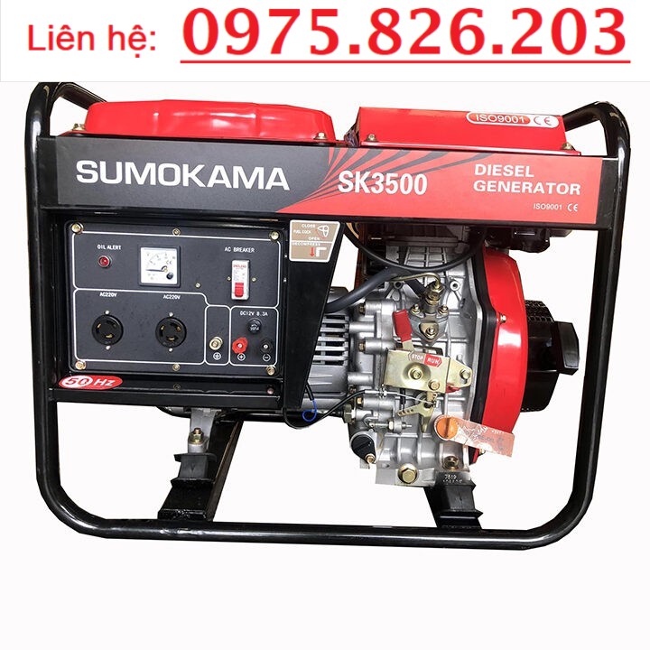 Máy Phát Điện Chạy Dầu 3Kw Sumokama SK3500