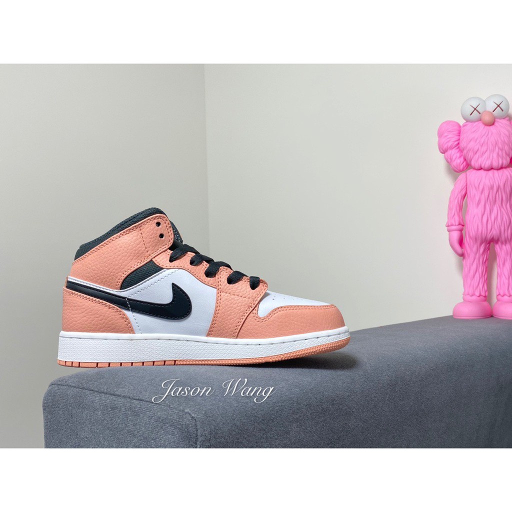 [ 𝙊𝙍𝘿𝙀𝙍 ] Giày Air Jordan 1 màu hồng phấn cổ vừa size nữ