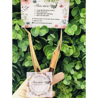 Cặp nhíp vàng sang chảnh giá hạt dẻ
