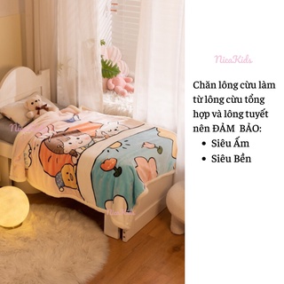Chăn lông cừu dày và mềm 100*140cm cho bé