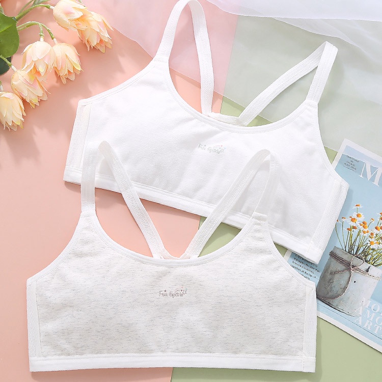 Áo Ngực Cotton Mỏng Chống Chảy Xệ Dành Cho Bé Gái Tiểu Học