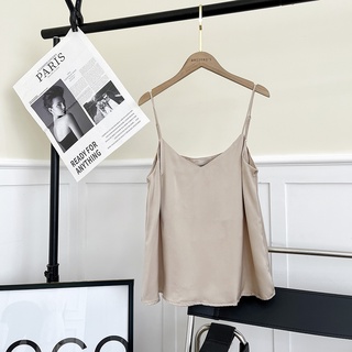  BBSTORE'S Áo Lụa Hai Dây Cổ Tim -A1261