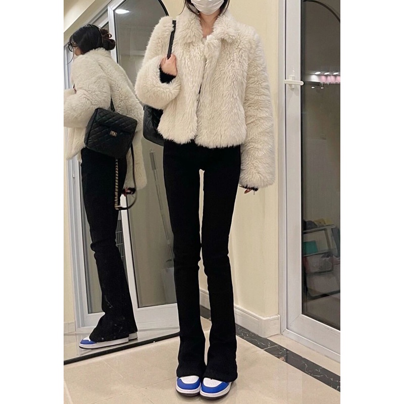 Quần jean flared jean lưng cao ống  loe nhẹ form hàn quốc | BigBuy360 - bigbuy360.vn