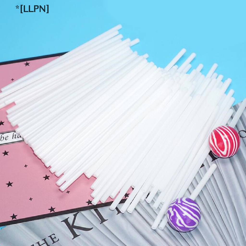 Bộ 100 Que Nhựa Trắng Dùng Làm Kẹo Mút