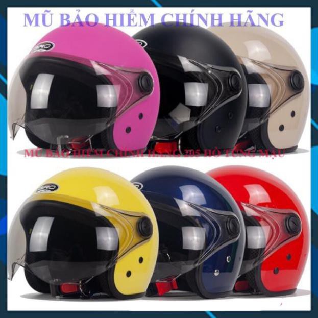 Mũ bảo hiểm 3/4 có kính chính hãng GRO cao cấp - kính ngắn