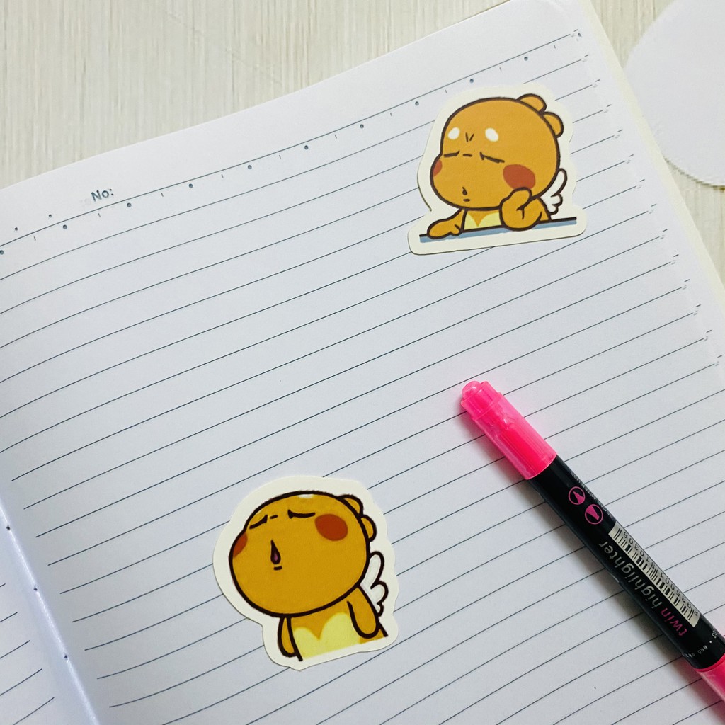 Sticker chú ong QooBee dán trang trí laptop, máy tính bỏ túi, vali, điện thoại, đàn ghita, hộp bút,đt,...