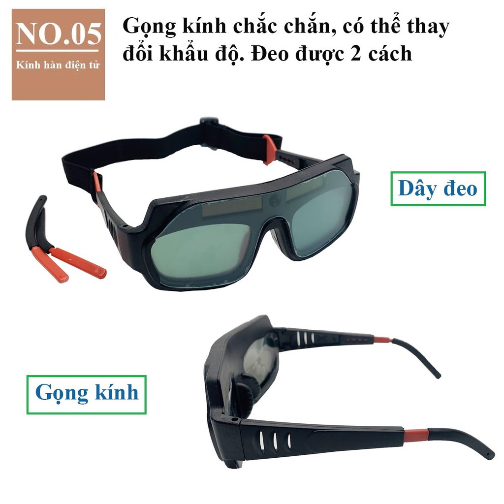 Kính Hàn Điện Tử Cao Cấp TX-012S,Bảo Vệ Mắt An Toàn Tuyệt Đối + Tặng Kính chắn xỉ và hộp bảo quản