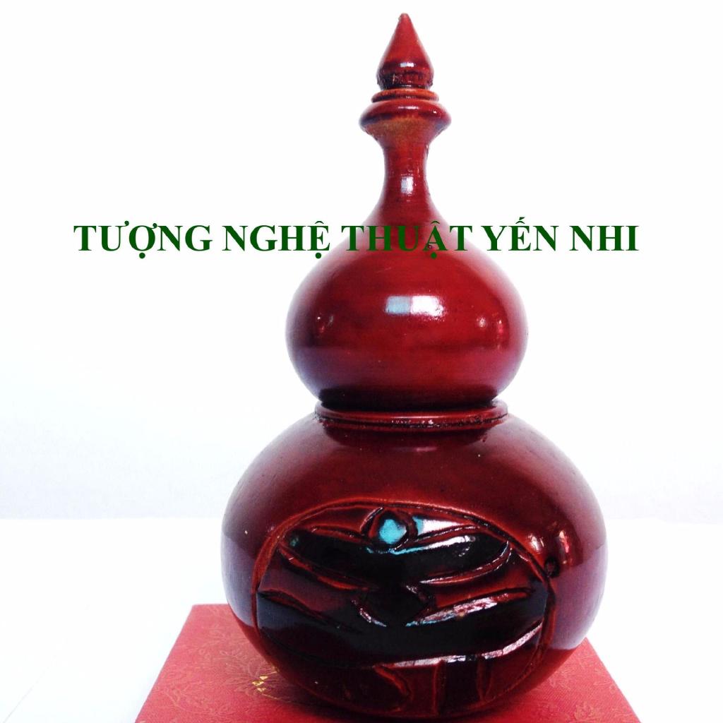 Ống tăm Hồ lô cao cấp gỗ Gụ chạm hoa văn Phúc Lộc