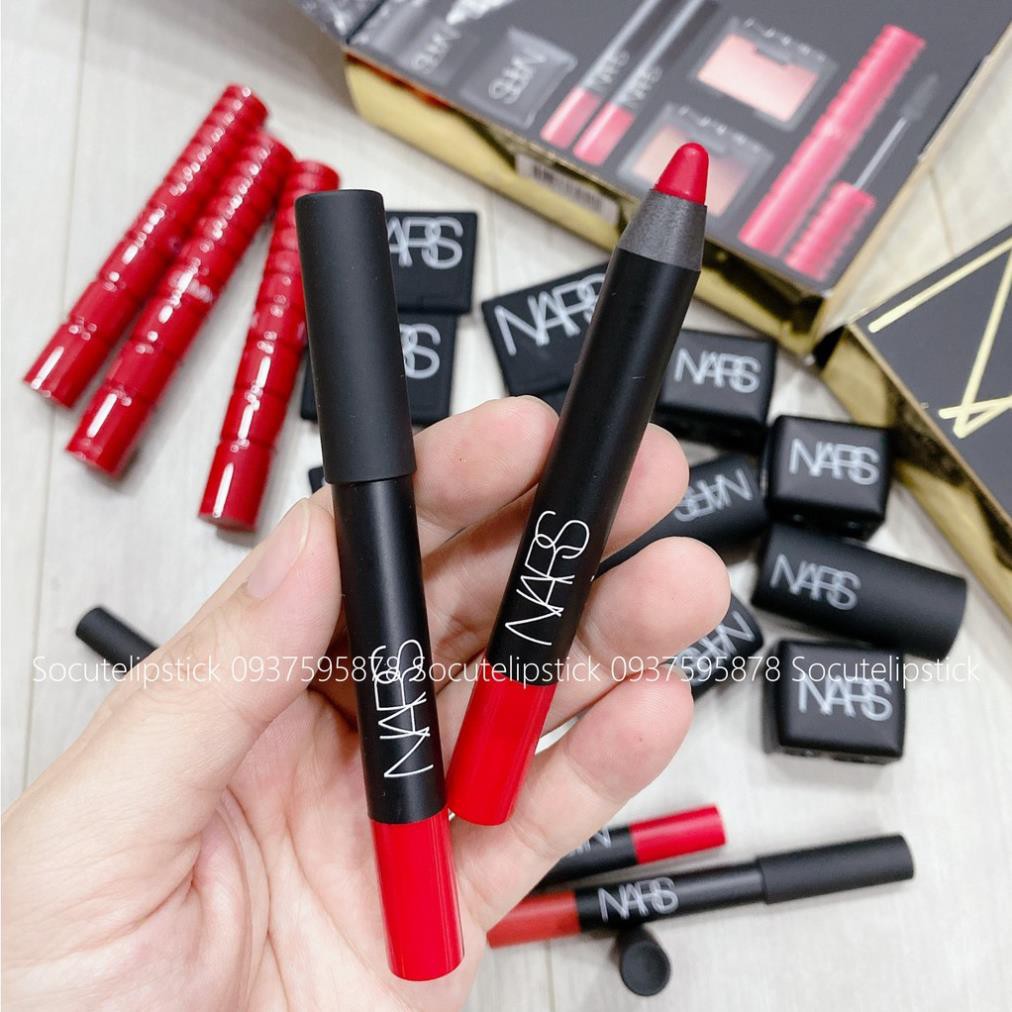 Son bút chì NARS Velvet Matte Lip Pencil Good Times - Cruella- Dance Fever - Dolce Vita - Dragon Girl Fullsize Unbox