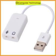 Cáp chuyển đổi usb soud 7.1 có dây. chuyển từ usb ra tai nghe,loa giá tốt,bảo hành 6 tháng