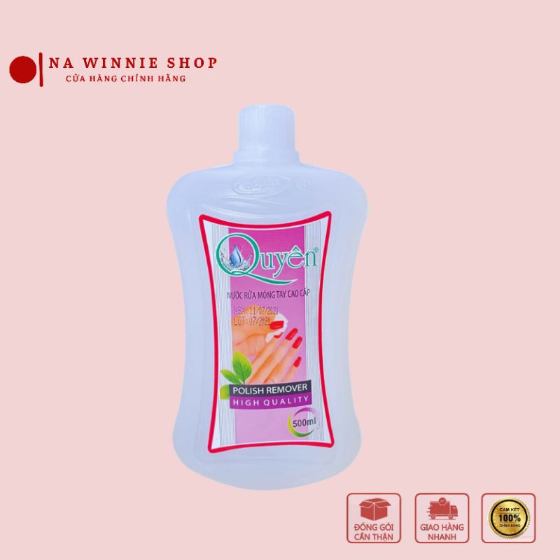 Nước rửa móng Quyên Chính Hãng - Nước rửa axeton loại tốt tẩy sơn móng tay