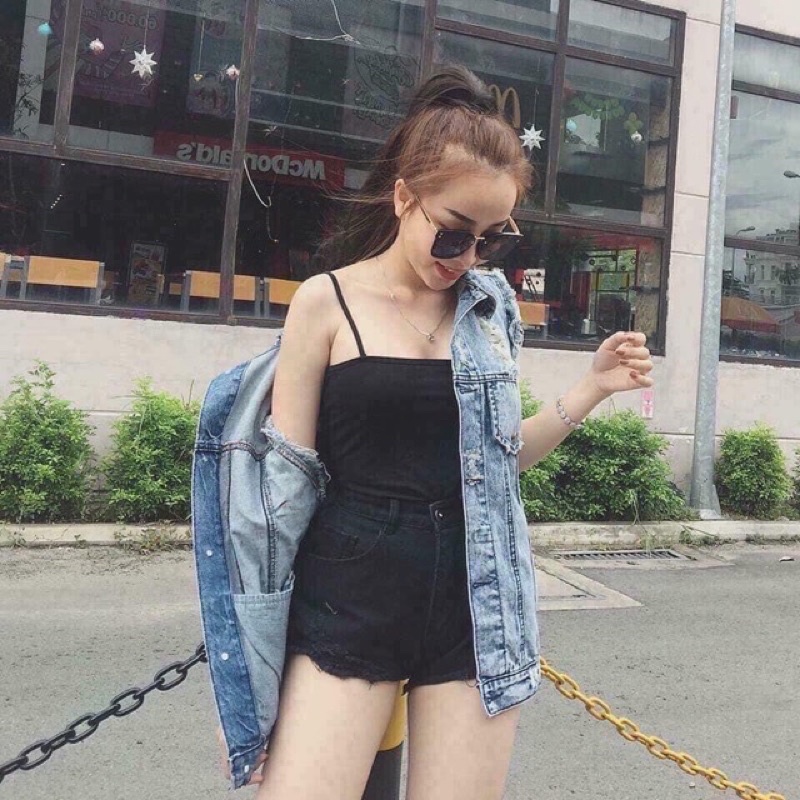 [RẺ VÔ ĐỊCH Áo Croptop Hai Dây (Hàng Sẵn Có)