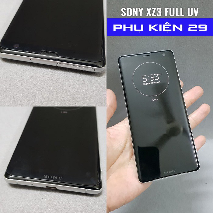 [Sony XZ3] Kính cường lực FULL màn FULL keo UV Glass Pro+ 9H