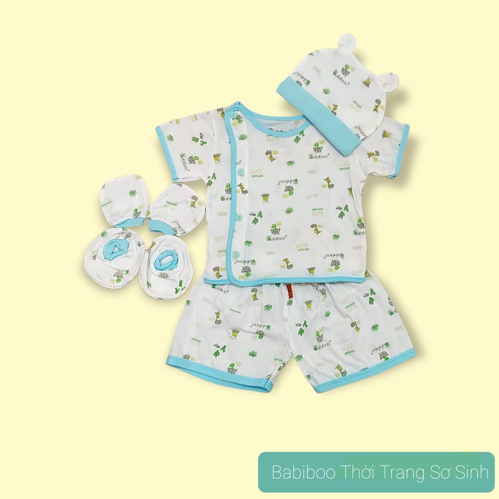 Set quần áo sơ sinh Babiboo 5 món dễ thương cho bé