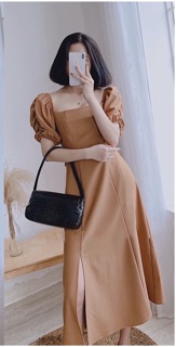 Đầm thiết kế cổ vuông