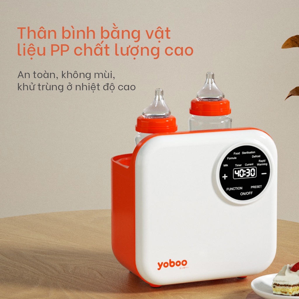 Bình sữa cho bé Yoboo YB-0049 dung tích 160ml 240ml núm ti lệch tâm chất liệu PP chịu nhiệt cao - Hàng chính hãng