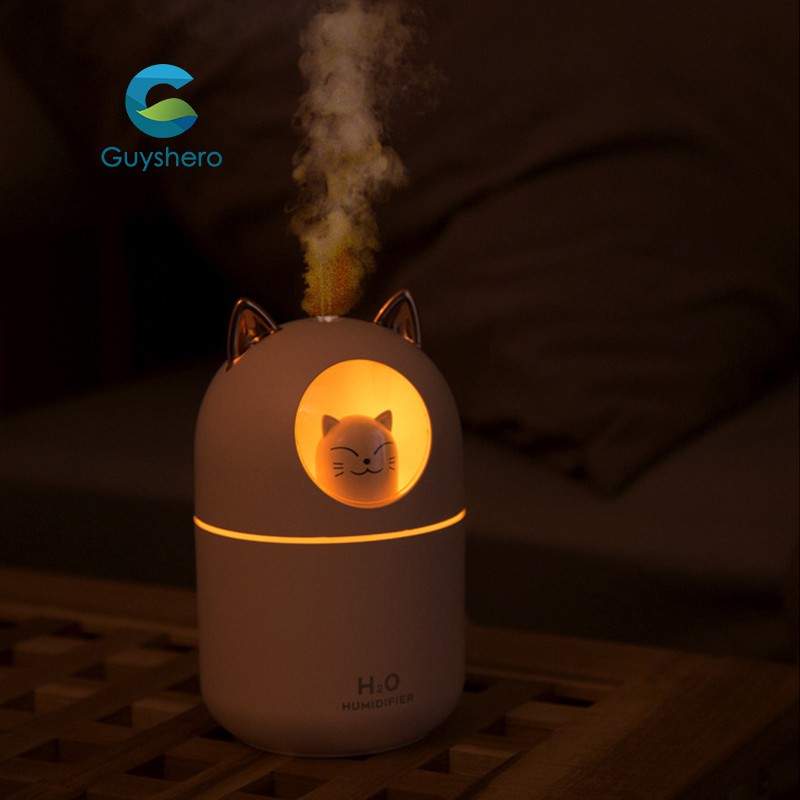 Máy xông tinh dầu mini GUYSHERO phun sương tạo ẩm tỏa hương đuổi côn trùng có đèn cho phòng ngủ và xe hơi CH-4092-3