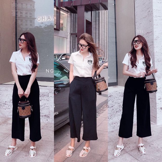 Quần ống rộng vải mát lên phôm cực sang chảnh | BigBuy360 - bigbuy360.vn