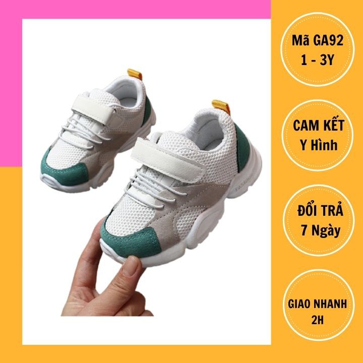 Giày thể thao cho bé trai bé gái 1 - 3 tuổi siêu nhẹ kháng khuẩn mang êm chân phong cách Hàn Quốc GA92
