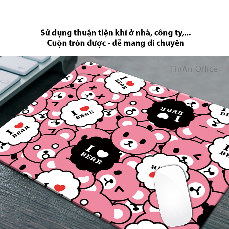 [26 x 21 cm] Miếng Lót Chuột Vải Nhiều Hình Đẹp, Đế Cao Su Việt Nam Chống Trượt, Mousepad Mềm Dày (Hình Tự Chụp)