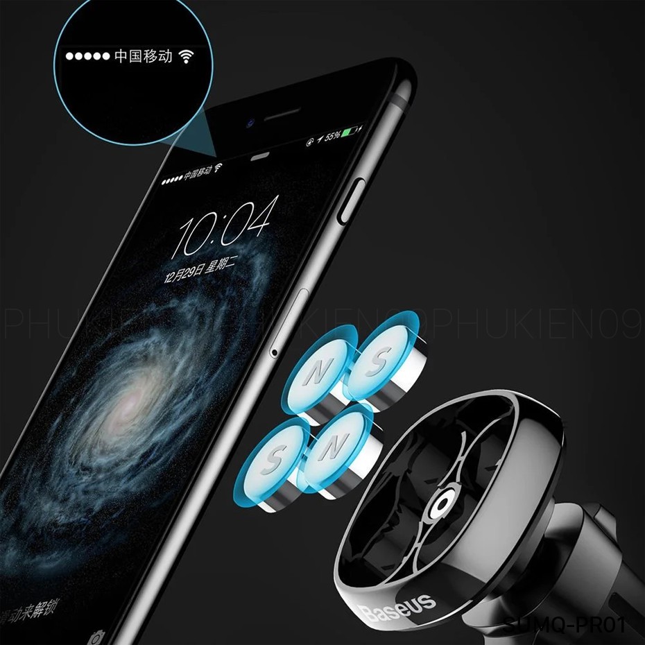 [CHÍNH HÃNG] GIÁ ĐỠ ĐIỆN THOẠI Ô TÔ KẸP CỬA GIÓ HÚT NAM CHÂM BASEUS SUMQ-PR01 | BigBuy360 - bigbuy360.vn