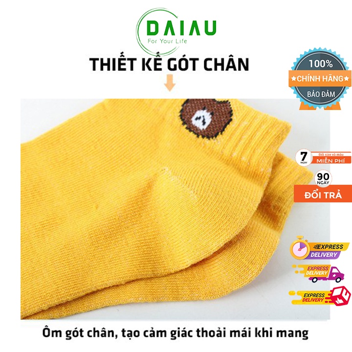 Tất Gấu Nữ  Cổ Ngắn Chất Cotton Thoáng Mát Phong Cách Hàn Quốc Đẹp 10 Màu COMBO 5 Đôi TG10 | BigBuy360 - bigbuy360.vn