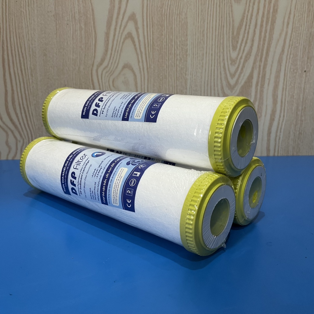 Lõi Lọc Nước Số 3 PP 1 Micron Kích Thước 10in Có Bịt Đầu Và Không Bịt Đầu