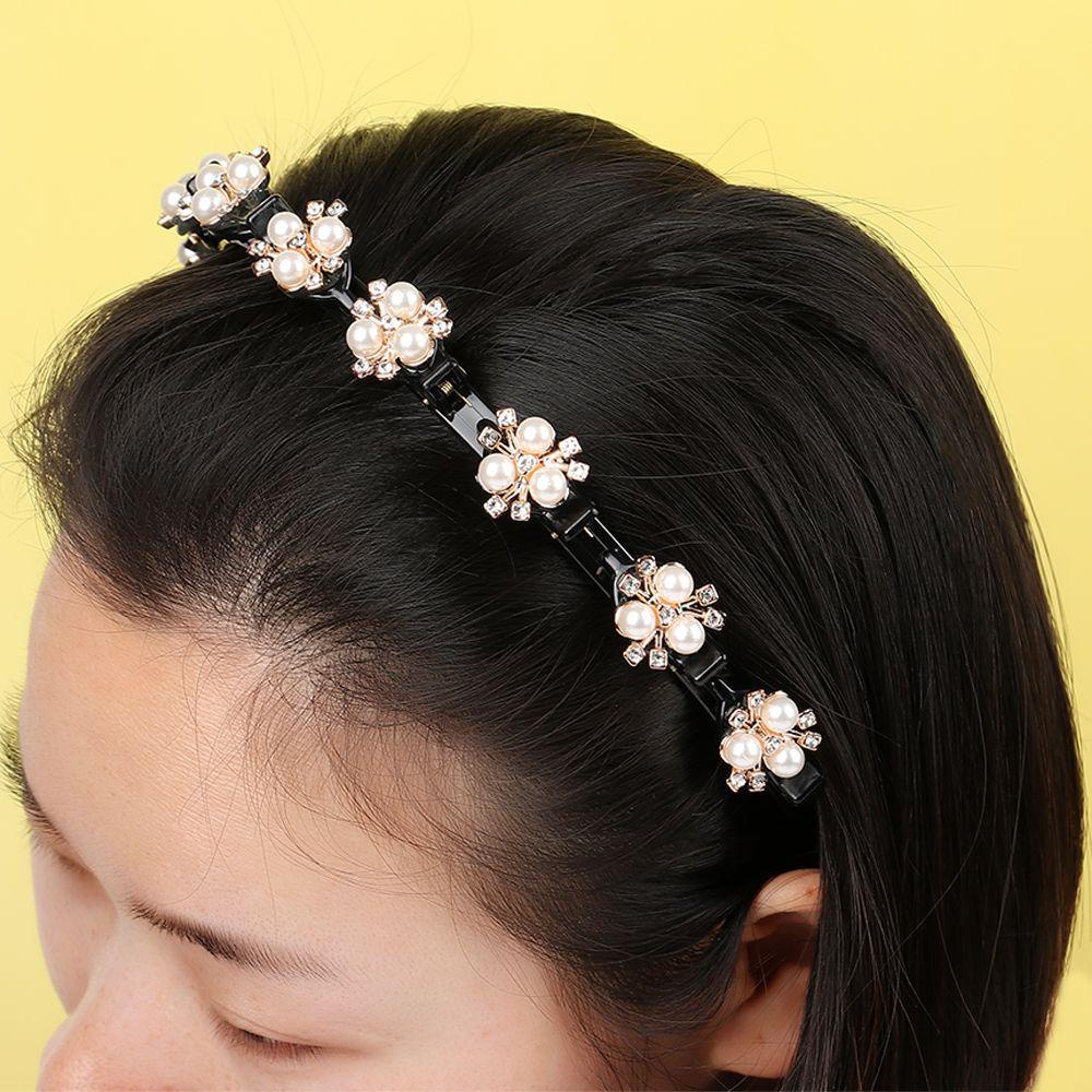 Kẹp Tạo Kiểu Tóc Thời Trang Cho Nữ|Kẹp Tóc Hai Lớp Đính Nút Thời Trang Cho Nữ