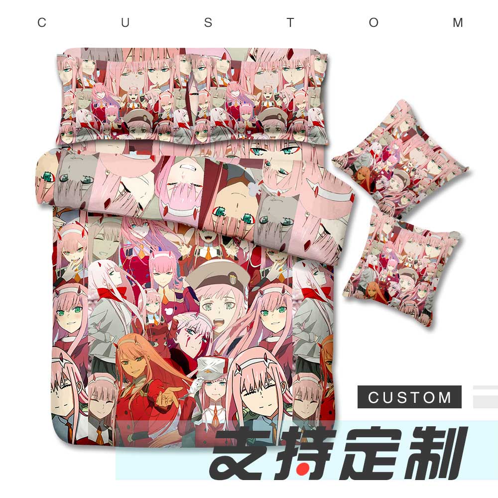 Bộ Chăn Ga Và Vỏ Gối in Hình DARLING in the FRANXX 02