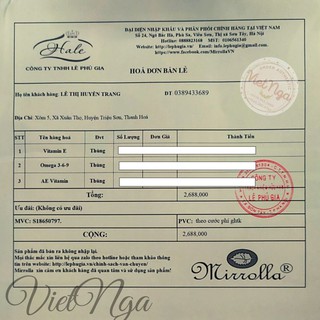 DẦU CÁ OMEGA 3-6-9 MIRROLLA 100V