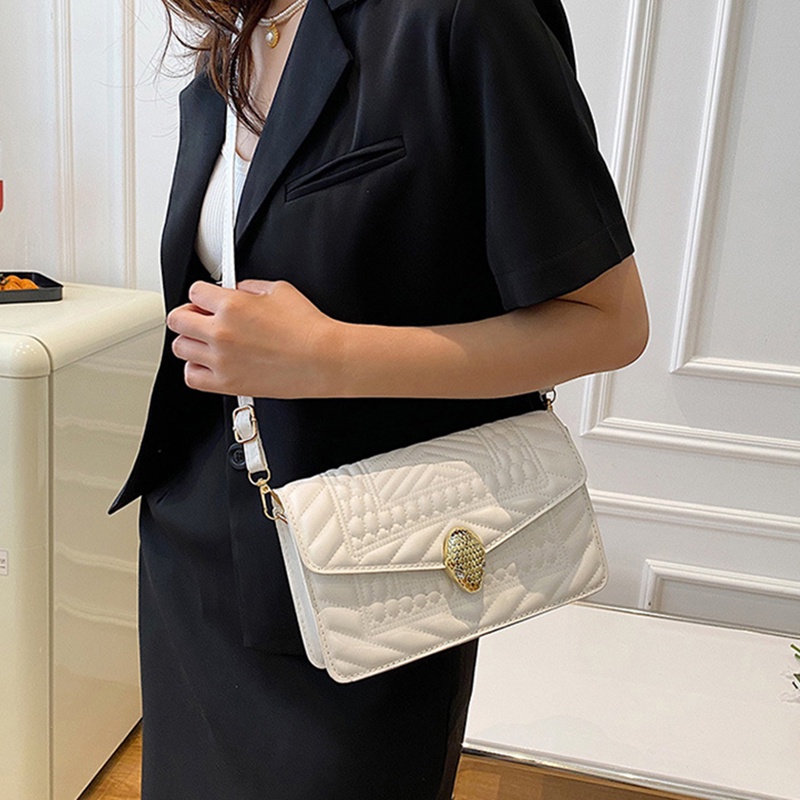 IELGY Túi Đeo Chéo Hình Vuông Màu Trơn Khóa Nam Châm Thời Trang Cho Nữ