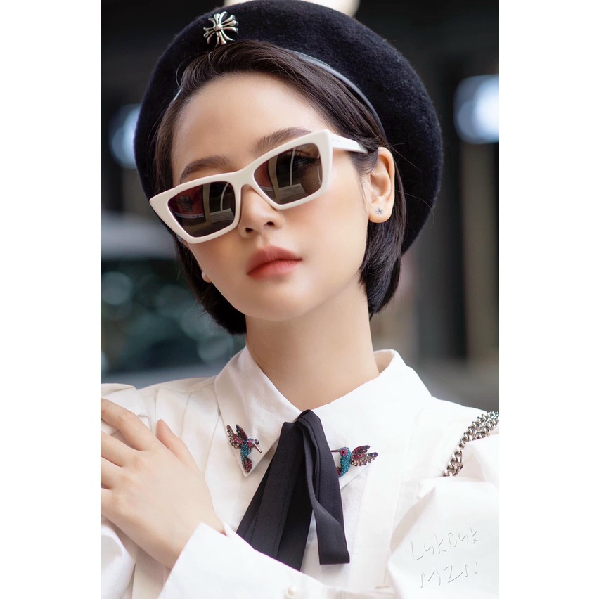 Kính mát mắt mèo gọng Oval nhỏ thời trang nam nữ, gọng kính râm phong cách Âu Mỹ chống ánh sáng xanh bảo vệ mắt 213