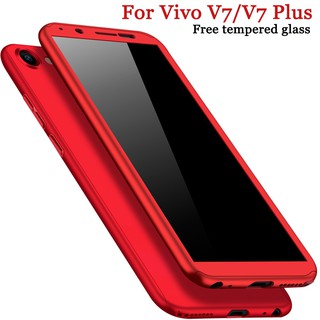 Ốp Điện Thoại Cứng Màu Nhám Mờ Chống Sốc Bảo Vệ 360 Độ Cho Vivo V7 / V7 Plus