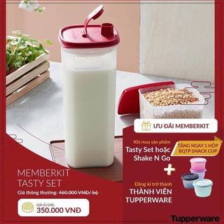 Bộ hộp bảo quản thực phẩm và bình slim 2L + kèm quà tặng tupperware