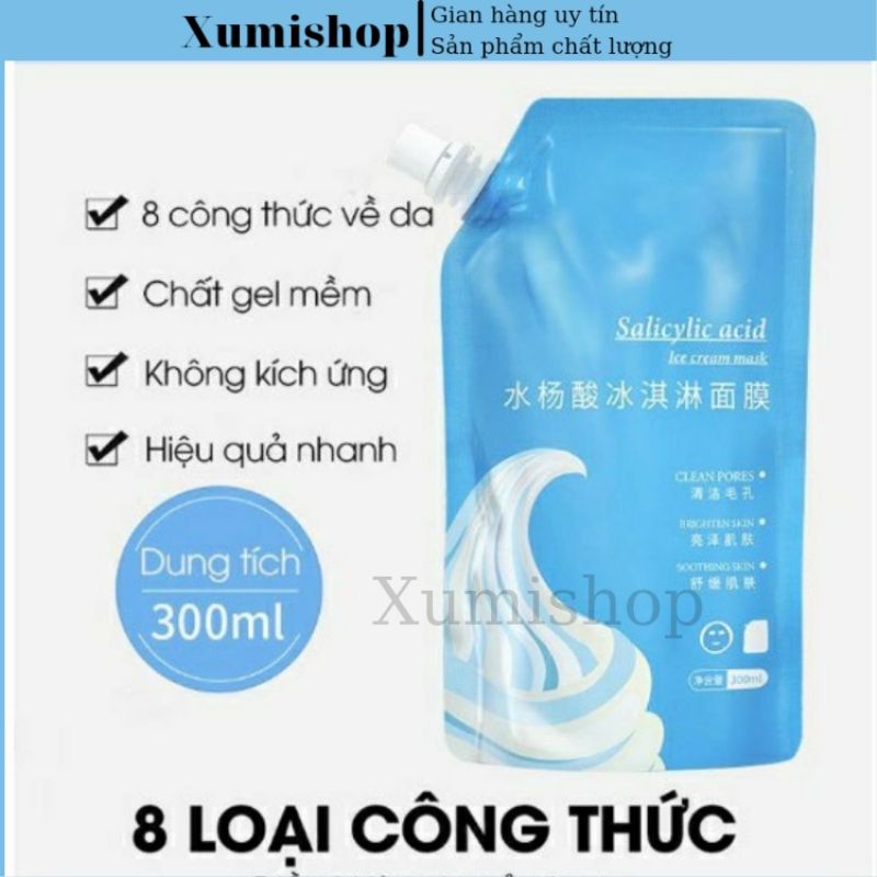 [CÓ VIDEO] Mặt Nạ Gel Salicylic Acid Dưỡng Ẩm Se Khít lỗ Chân Lông Tẩy Tế Bào Chết Giảm Mụn gói 300g lv1