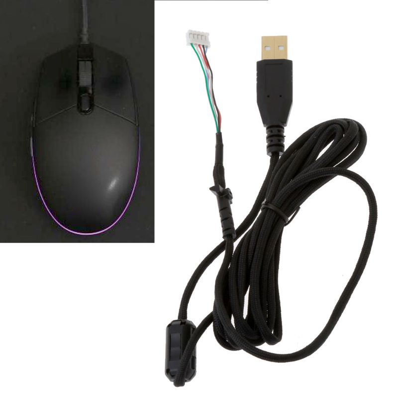 Dây Cáp Chuột USB Thay Thế Bằng Nylon Màu Đen Cho G102 G PRO