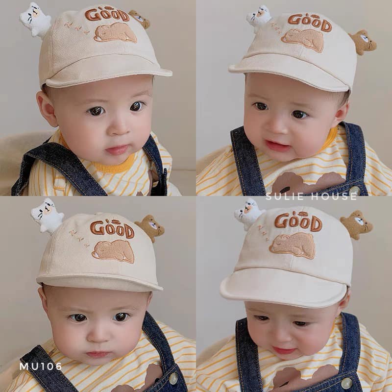 Mũ lưỡi trai mềm gấu ngủ - MU106