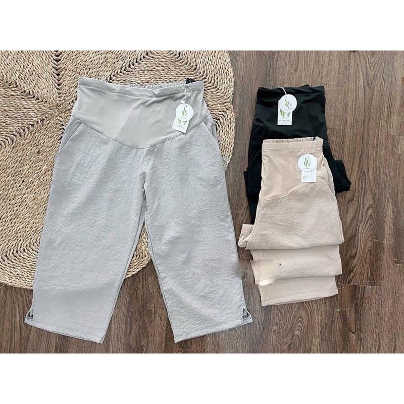 Quần bầu Lửng thiết kế đũi Hàn Siêu Mát Mịn,Có Chun Chỉnh