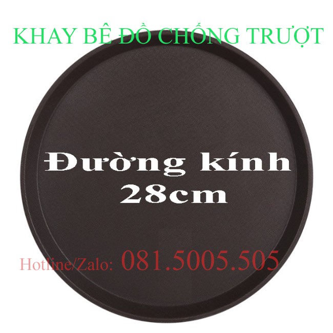 Khay tròn bê đồ chống trượt đường kính 28cm