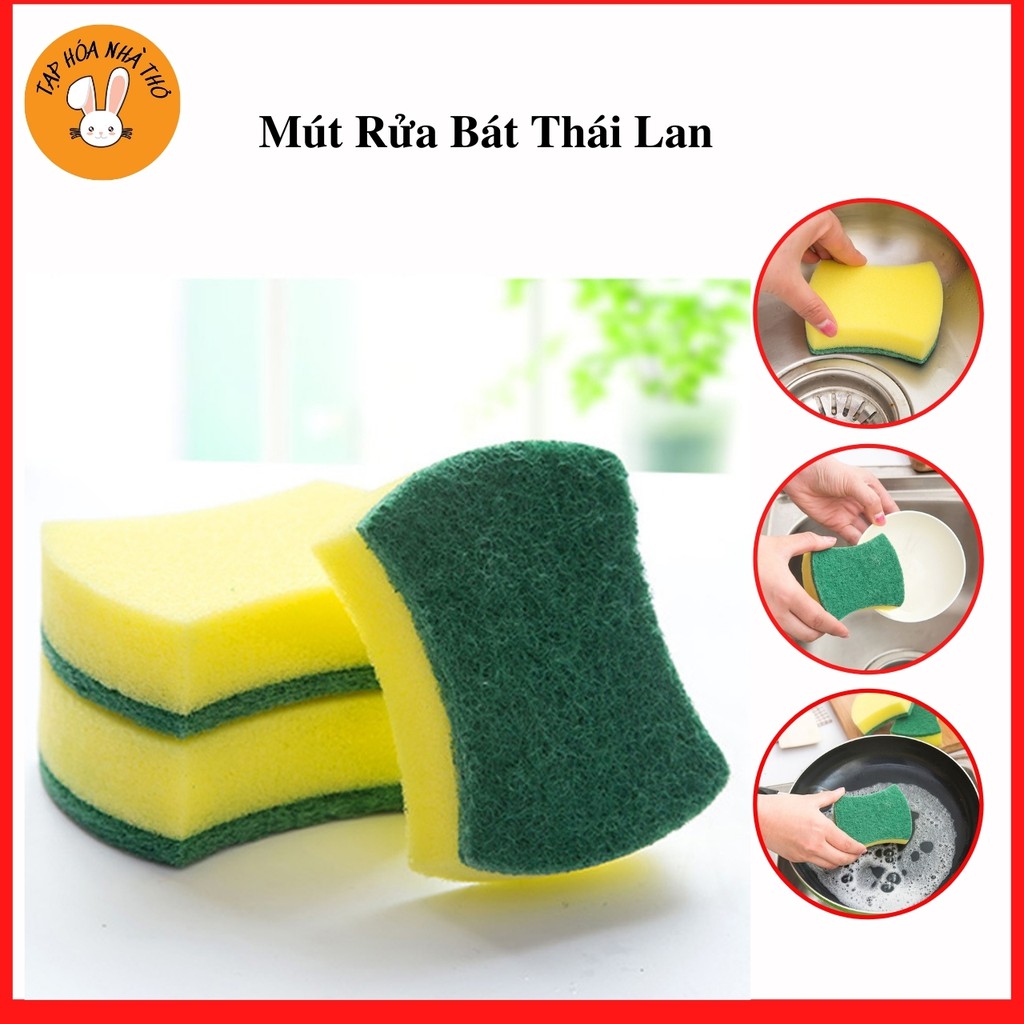 Miếng Rửa Bát, Mút Rửa Bát Thái Lan 2 Lớp Tiện Dụng